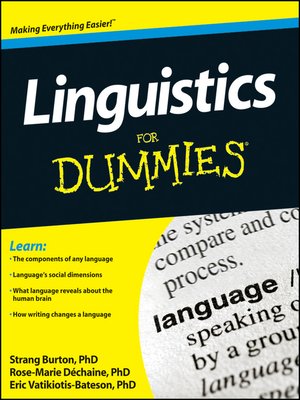 cover image of Linguistics For Dummies